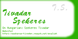 tivadar szekeres business card